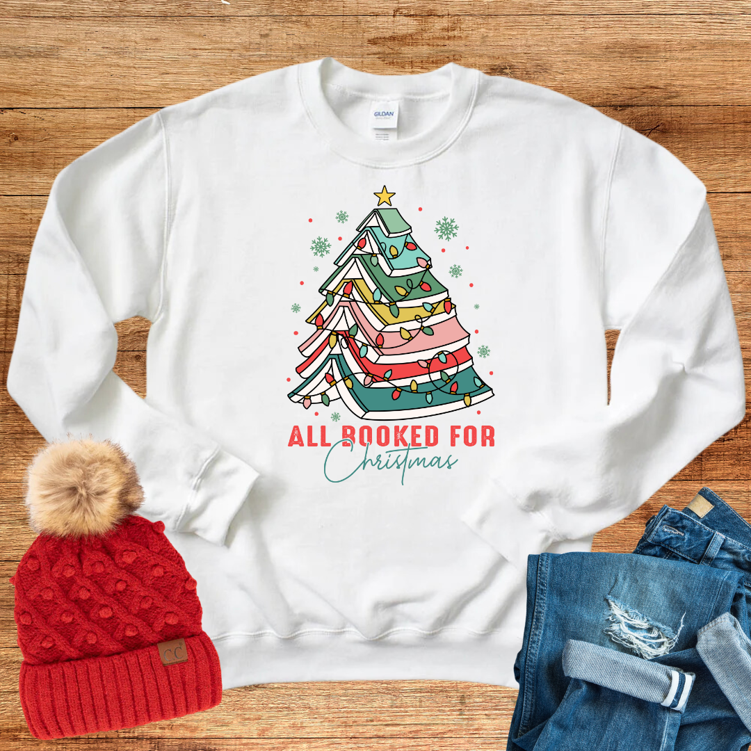 All booked Christmas sweatshirt bookish shirt