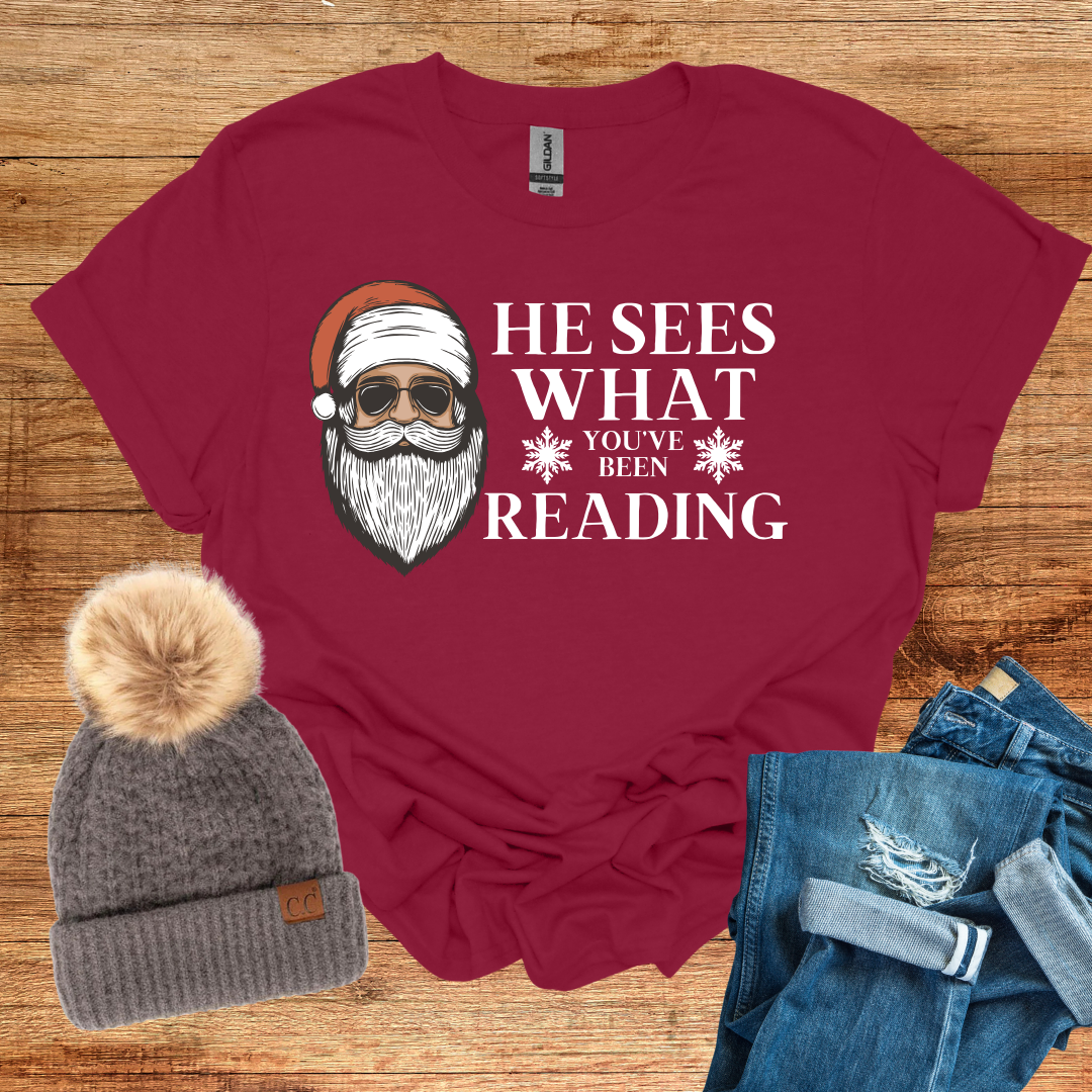 He Sees What You've Been Reading Tee